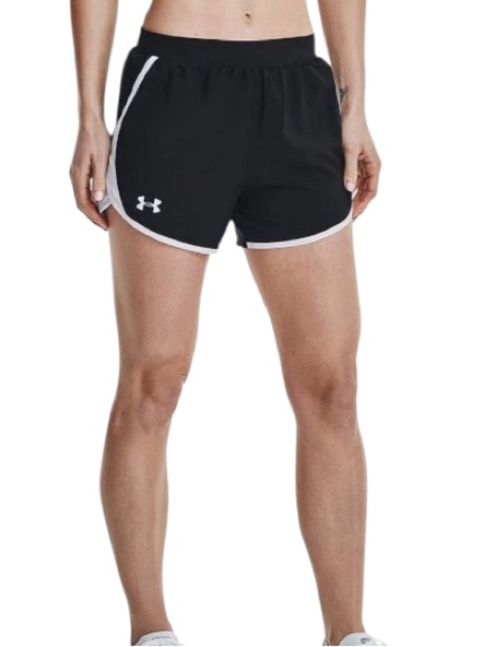 Under Armour Black & White Fly By Athletic Shorts